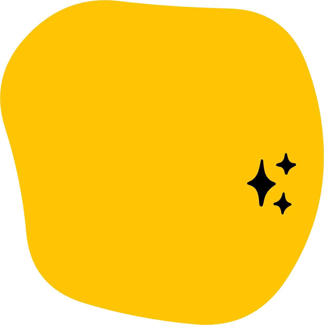Blob and Sparkles Graphic