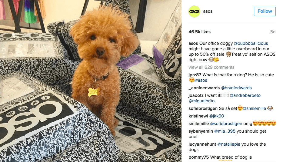 Instagram from ASOS. Utilise an eCommerce marketing agency for fantastic results
