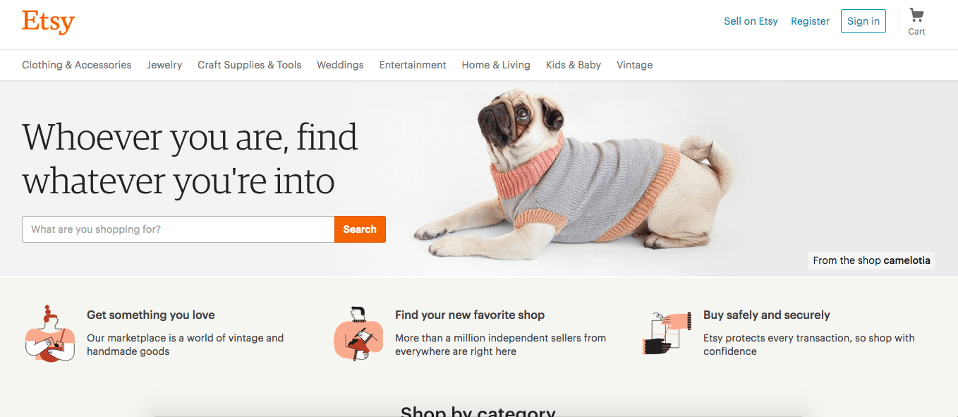 Etsy-Homepage