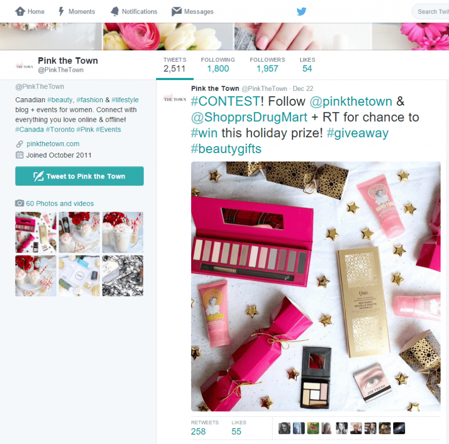 Screenshot of pinkthetown.com website