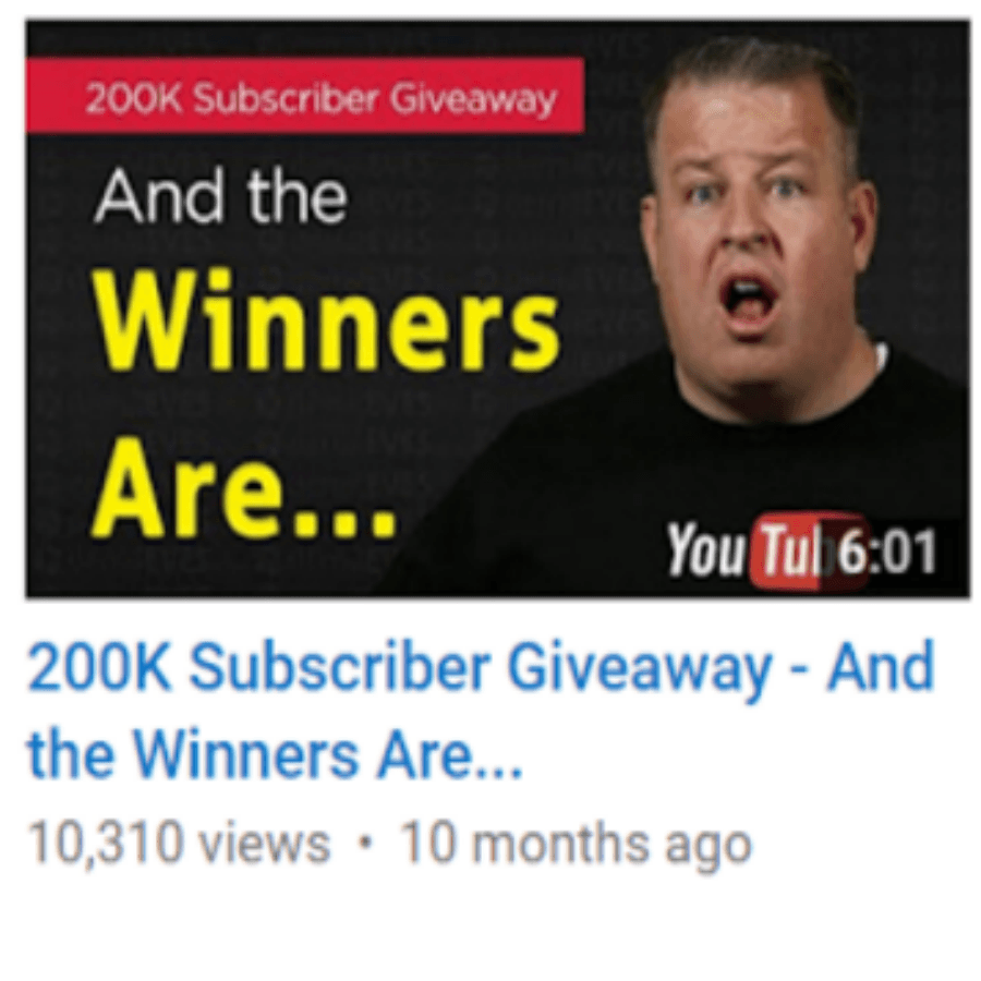 An example of a thumbnail used for YouTube optimisation