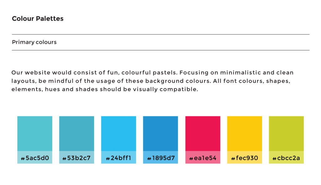 Permitted primary colours for Thinkplus's branding