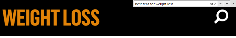 weight loss search bar
