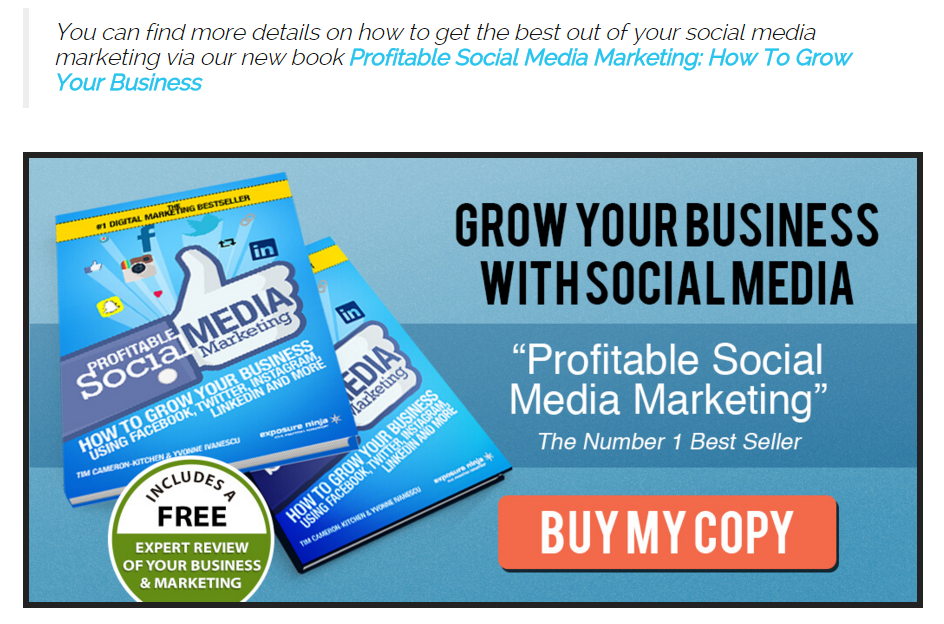 screenshot of CTA in Thinkplus blog Profitable Social Media