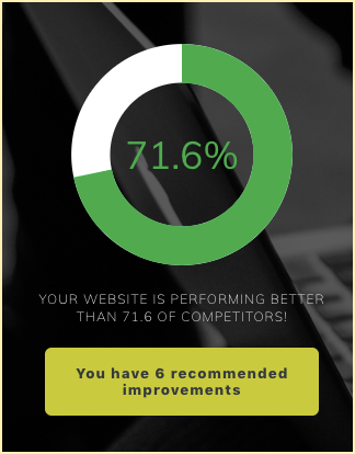 result of website test shown in percentage