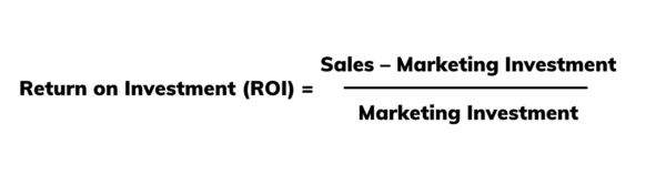 Marketing ROI formula