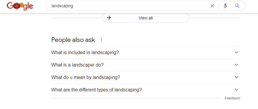 Screenshot of the People Also Ask box on Google