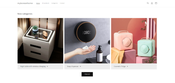 Screenshot of the My Korean Home website