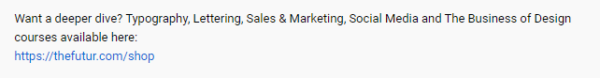 Screenshot of one of The Futur’s CTA’s on YouTube