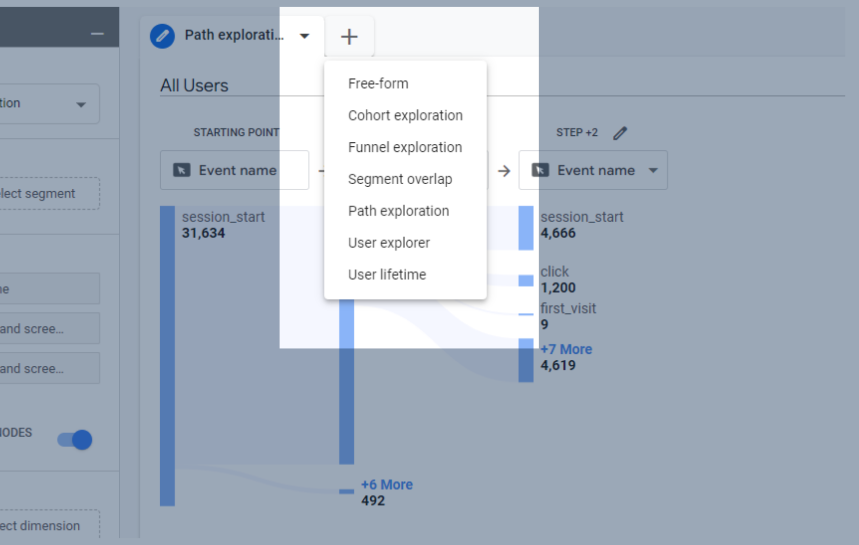 Add a new tab to your custom reports in GA4