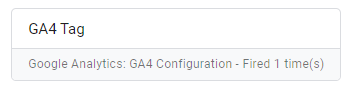 GA4 Tag fired once