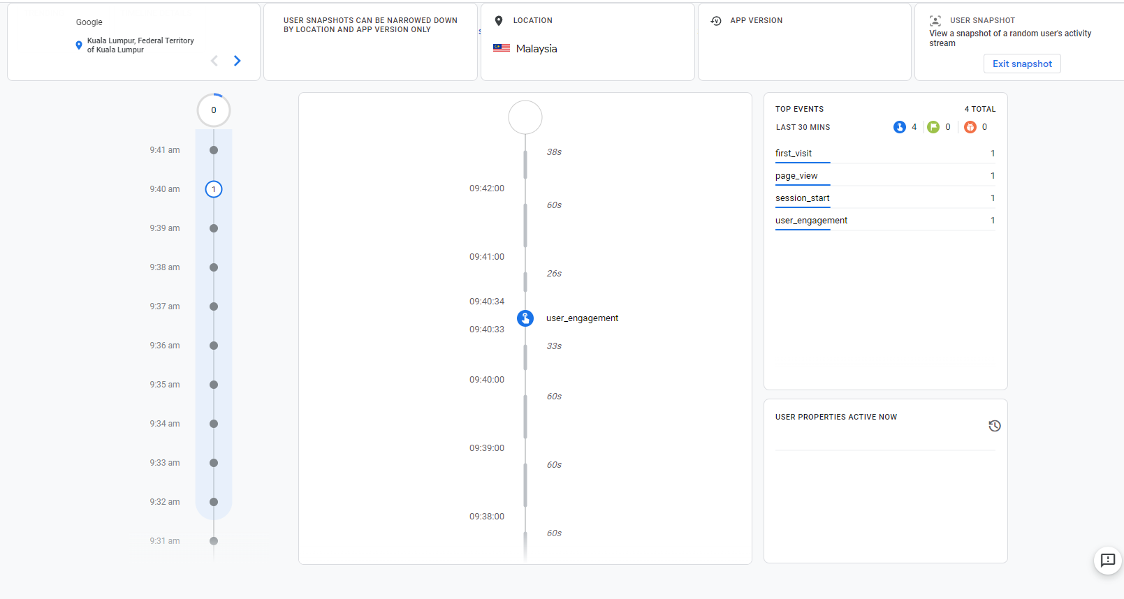 View user snapshot