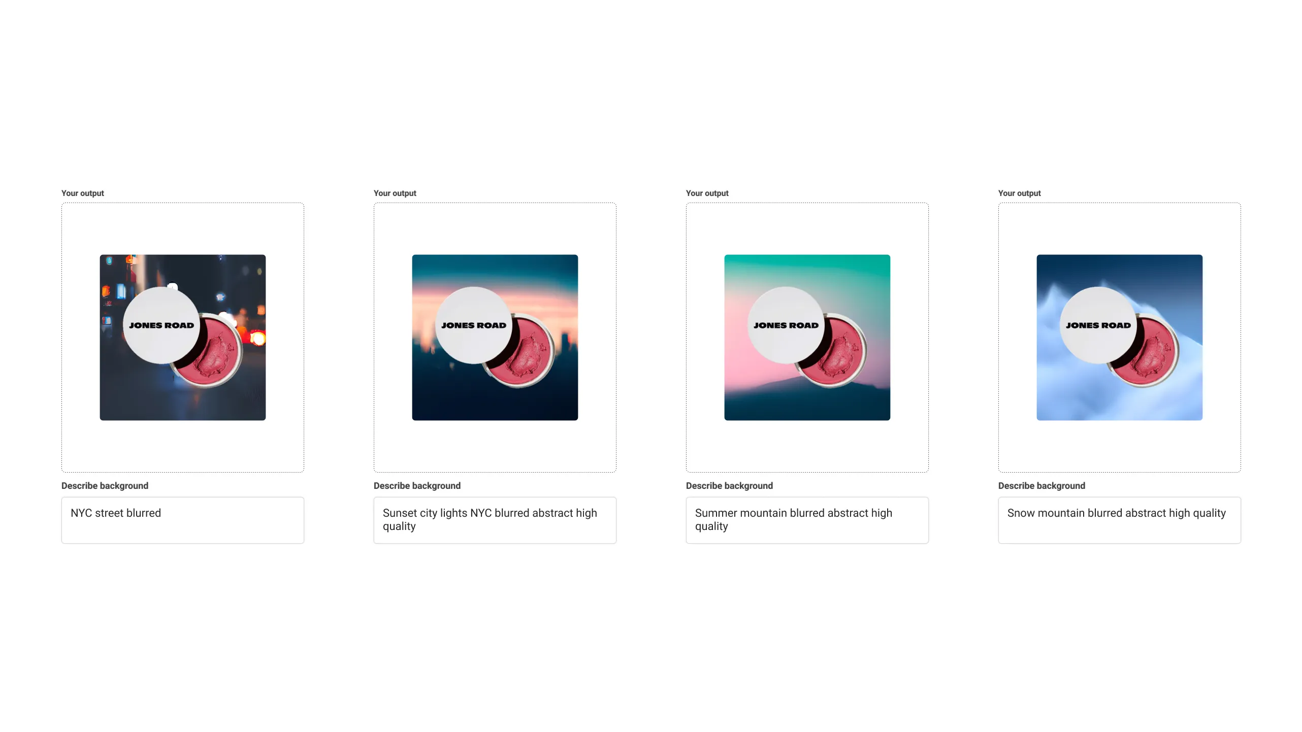 Example of AI-generated backgrounds from Meta Ads