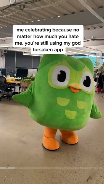 Screenshot from Duolingo's TikTok