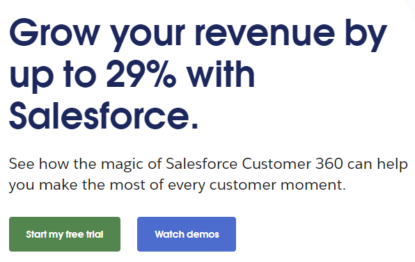 Screenshot of a Salesforce CTA