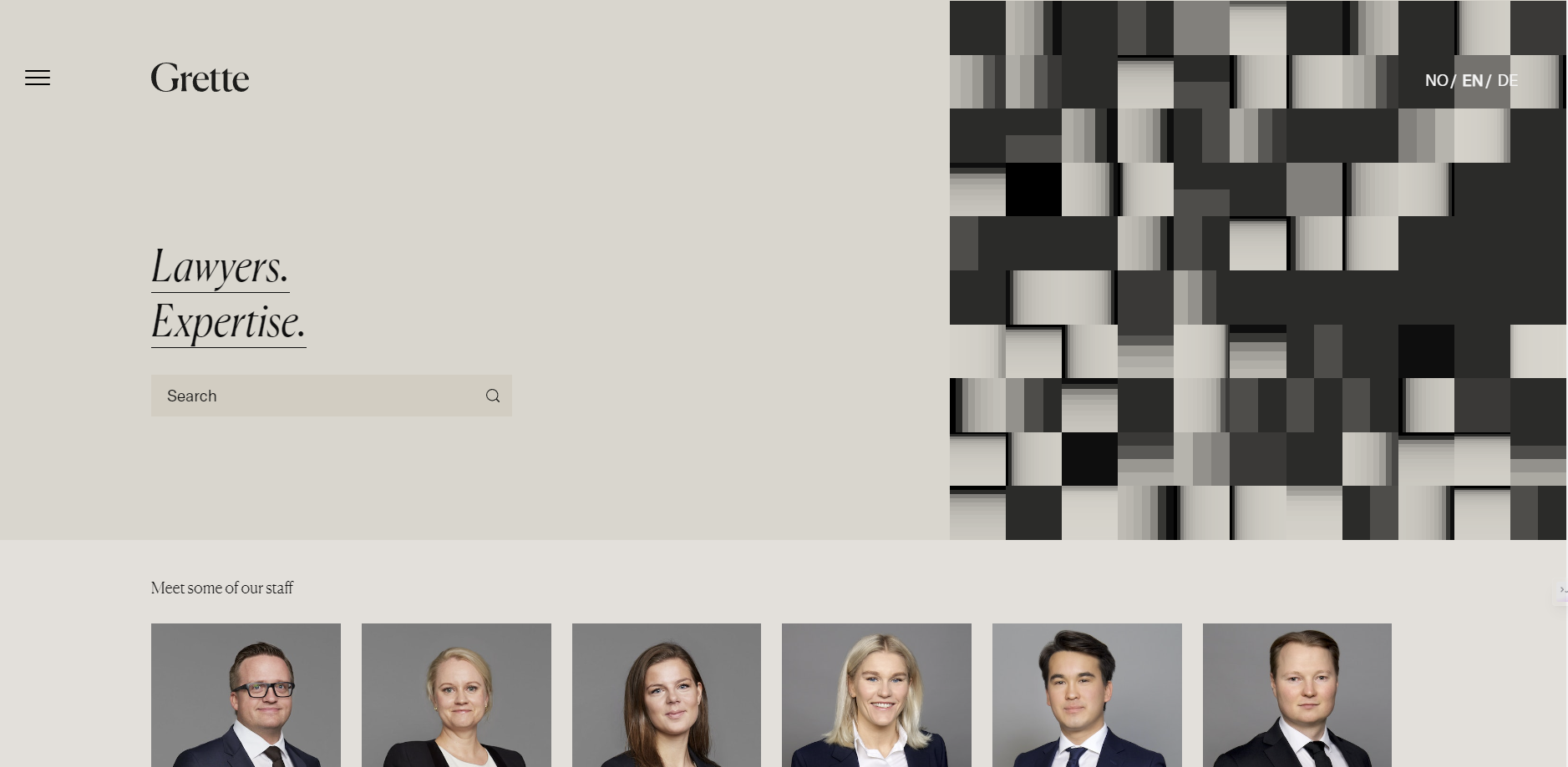 Screenshot of a law firm website