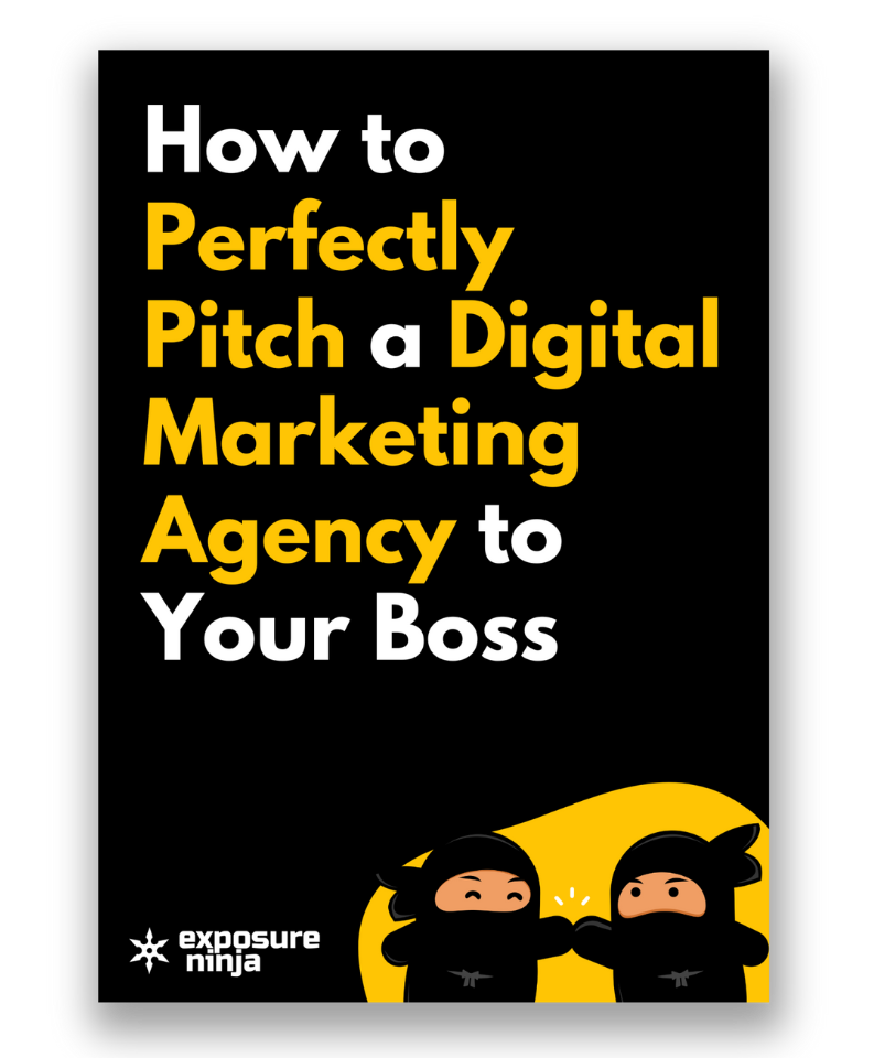 Front cover of Thinkplus's "How To Perfectly Pitch a Digital Marketing Agency to Your Boss".