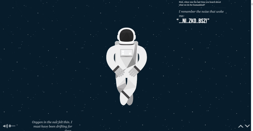 A gif showing how a deep scroll page evolves and changes